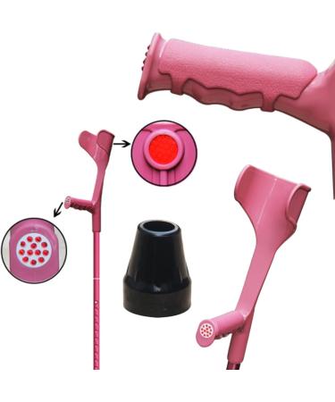 Forearm Crutches Lightweight Ergonomic Adjustable Folding Arm Crutches with Rubber Handles for Heavy Duty Non-Slip Walking Stick for Adults Lucky Star - Buy Online on GoSupps.com