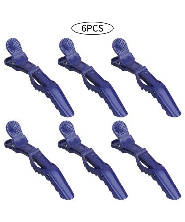 Shop 6 Pieces Blue Hair Clips - Professional Hairdressing Section Clamp & Styling Supplies - Buy Online on GoSupps.com