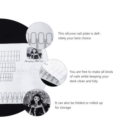 FRCOLOR Nail Art Soft Silicone Pad Tool Silicone Mat Painting Kit De Manicura Nail Art Glamour Mat Craft Mat Silicone Exercise Block for Colouring Nails Colouring Work White - Buy Online on GoSupps.com