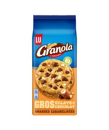 Granola Extra Cookie Caramelized Almonds with Large Chocolate Shards - 4 x Bags of 8 Cookies (184 g)