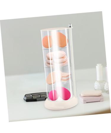minkissy Powder Puff Storage Box Cotton Pads Container Cotton Pad Holder Rotatable Cosmetic Storage Rack Rotatable Jewelry Organizer Rotating White Sponge Eggs Plastic Travel Shelf - Buy Online on GoSupps.com