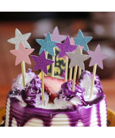ccHuDE 100 Pcs Star Cupcake Toppers Mini Cake Star Sticks Little Star Cake Toppers Cupcake Party Picks Cake Decorations Picks - Buy Online on GoSupps.com