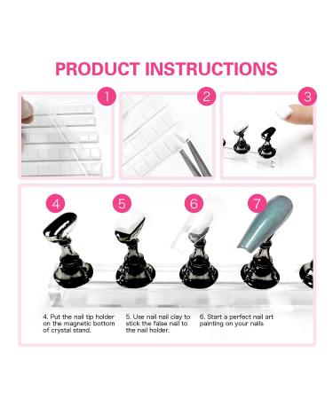 NOVAL DIY Press on Nail Making Kit - 500PCS Full Cover Coffin Nail Tips with Magnetic Holder, Glue, Cutter Clipper & Adhesive Putty - Nail Art Set - Buy Online on GoSupps.com