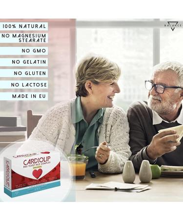 CARDIOLIP | Red Rice Yeast | 10 mg Monacolin K | 667 mg Red Rice | Enriched with 8 active ingredients including: Coenzyme Q10 Auricularia Milk Thistle Astaxanthin Shitake | 30 tablets - Buy Online on GoSupps.com