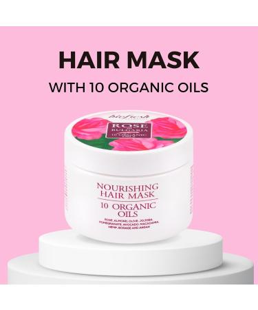 Biofresh cosmetics Rose of Bulgaria Hair Mask for Very Dry Hair with Rose Water and 10 Oils Hair Care for Women 300 ml - Buy Online on GoSupps.com