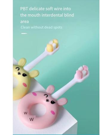 1-2-3 Years Children Toothbrush | Kids Toothbrush | Soft Bristles Round Handle BPA Free | 1-3 Years Old Toodler Toothbrush Cute Baby Toothbrush Teethers Brush Silicone Infant Toothbrush (Yellow) - Buy Online on GoSupps.com