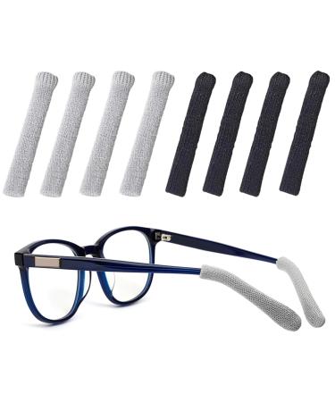 Xinsuo 4 pairs of glasses ear pads glasses brackets overlay soft elastic knitted cotton ear grips non -slip elastic comfort glasses accessories for glasses sunglasses (gray and black) - Buy Online on GoSupps.com