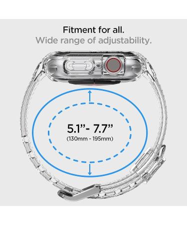 Spigen Liquid Crystal Pro Designed for Clear Apple Watch Band with Case Series SE2/6/SE/5/4 (40mm) - Crystal Clear - Buy Online on GoSupps.com