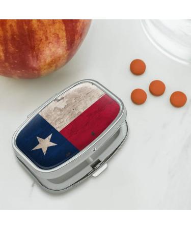 Rustic Texas State Flag Distressed Rectangle Pill Case | Unique USA Trinket Gift Box - Buy Online on GoSupps.com