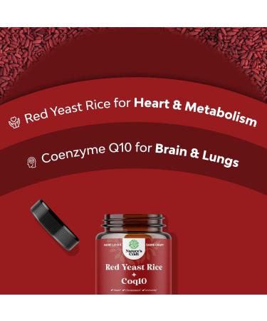 Red Yeast Rice with CoQ10 Supplement 1200mg - Heart Health & Cholesterol Support - Citrinin-Free Formula with CoQ10 100mg - 120ct Capsules - Buy Online on GoSupps.com