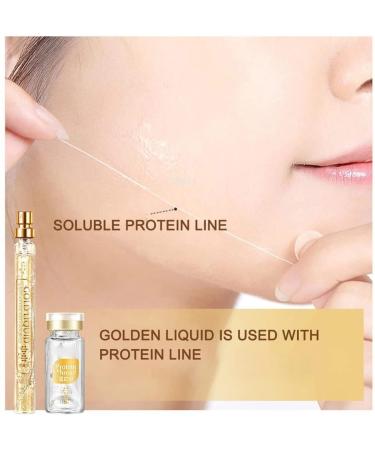Gold Face Essence Serum - Anti-Aging Moisturizing & Firming with Soluble Protein Thread & Nano Gold for Women - 1 Set - Buy Online on GoSupps.com