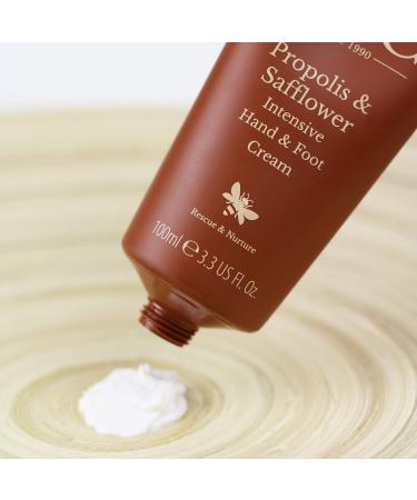 SBC Skincare Propolis & Safflower Intensive Hand & Foot Cream - 100ml | Hand Cream For Dry Skin | Foot Cream For Cracked Heels | Hand & Foot Cream With Shea Butter And Vitamin E - Buy Online on GoSupps.com