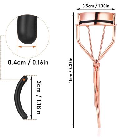 Sibba Eyelash Curlers with 10 Refill Silicone Pads Rose Golden Eyelashes Curler for Women Lash Curler Easy to Curl Eyelashes Naturally and Fits All Eye Shapes (Gold) - Buy Online on GoSupps.com