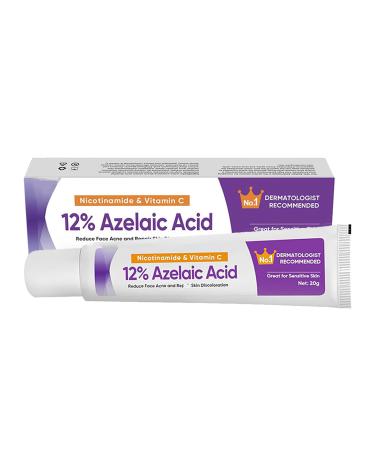 Night Cream Face Moisturiser Azelaic Acid 12% Facial Serum Cream Dark Spot Serum Cream for Face Skincare with Niacinamide & Vitamin C Beauty Products for Rosacea Acne Balance Excess Sebum