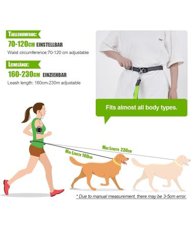 Snocyo Jogging Leash for Medium & Large Dogs | Elastic Reflective Dog Leash with Double Handle & Waist Belt | Perfect for Running & Exercise - Buy Online on GoSupps.com