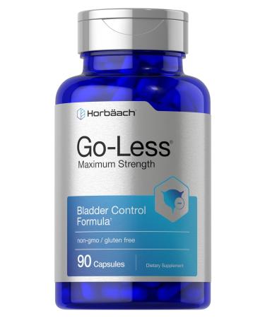 Go Less Bladder Control Pills | 90 Capsules | Maximum Strength for Women and Men | Non-GMO & Gluten Free Formula | by Horbaach