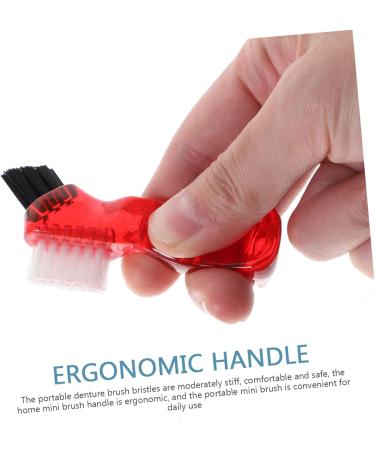 Minkissy 20STK Multifunctional Mini Toothbrushes - Double-Sided Denture Brush for False Teeth - At Home Oral Care in 5 Color Options - Buy Online on GoSupps.com