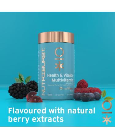 Nutriburst - Vegan Multivitamins Gummy Vitamin C B5 B6 B12 D - Multi Pack 3 x 60s Chewable Gummies - Sugar-Free Supplement - Healthy Nutrition Suitable for Vegetarians & Vegans Multivitamins for Health & Vitality 60 count (Pack of 3) - Buy Online on GoSupps.com