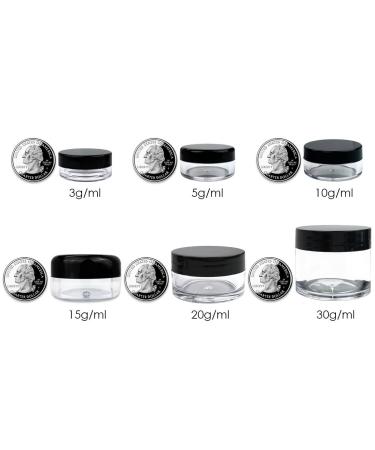 Beauticom 10G/10ML Clear Jars (10 Pack) - BPA Free Makeup Lotion Cream & Eyeshadow Containers with Screw Cap Lids - International Shipping Available - Buy Online on GoSupps.com