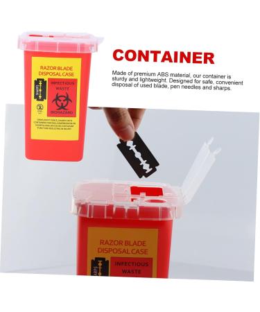 Doitool 5 STK Razor Blade Storage Case - Durable Disposable Container for Salon & Men s Grooming | Red 15.4x9.5cm - Buy Online on GoSupps.com