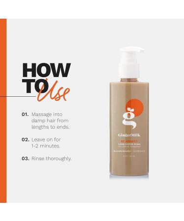 BE HONEST Ginger Milk Conditioner for All Hair Types - 8.5 fl oz | Rich in Botanical Actives & Vitamins for Suppleness & Shine - International Shipping Available - Buy Online on GoSupps.com