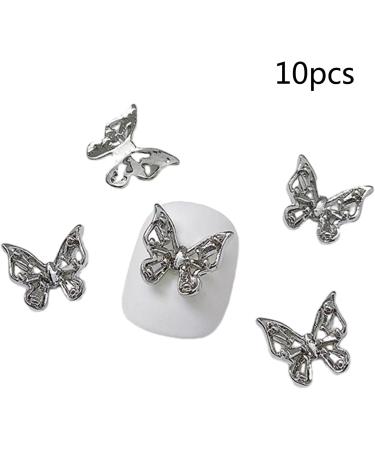 FEIlei 10Pcs 3D Butterfly Nail Charms for Nails Alloy Butterfly Nail Charms Decoration DIY Alloy Nail Butterfly Charms 15# - Buy Online on GoSupps.com