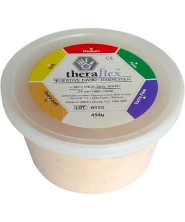 Theraflex Therapy Putty 454 g Extra Soft Beige Therapy Putty Hand Exercise Clay 454 Gramm Beige - Extra Soft
