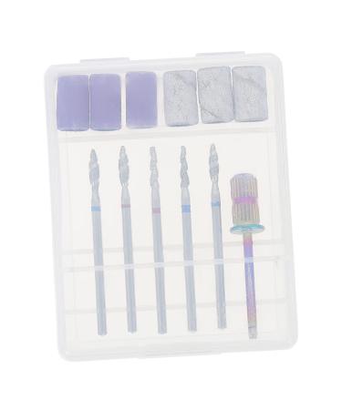 Healeved 1 Set Nail Polisher Nail Bits Acrilic Manicure Drill Bits Nail Grinding Heads Electric Pedicure Kit Power Rotary Tools Extension Nail Driller Nail Grinders Nail File Corundum Boxed