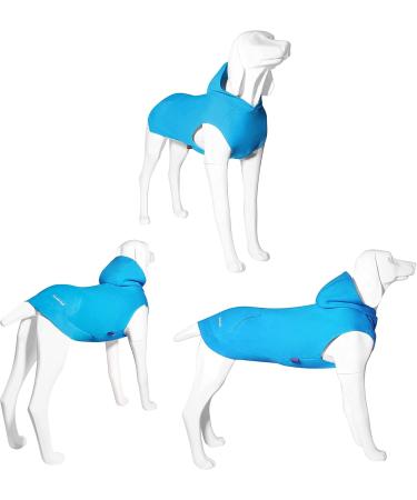 Soft & Breathable Dog Hoodie - Winter Coat for Large Dogs with Hat Bags & Linen Hole | Kickred Light Blue - Buy Online on GoSupps.com