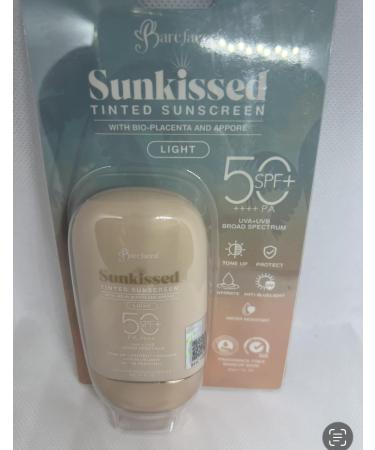Barefaced Sunkissed Tinted Sunscreen SPF 50+ PA++++ Light Shade with Bio-Placenta and Appore 50g