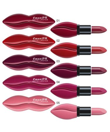 FAEYLI 5Pcs Matte Velvet Lipstick Set | Long Lasting Lip Stain (Lipstick Set 01) - Buy Online on GoSupps.com