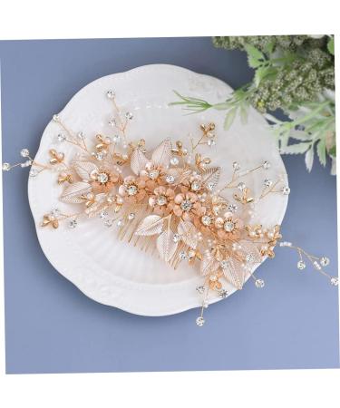 Bride Wedding Hair Comb Bridal Hair Accessories for Women Flower Rhinestone Headpiece Bridal Pearl Hair Accessories for Girls Silver Hair Accessories - Buy Online on GoSupps.com