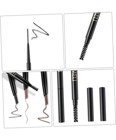 Healeved 6pcs 2 1 Eyebrow Makeup Tools Makeup Eyebrow Pen Rotating Eyebrow Black Eyebrow Pencil Double Brown - Buy Online on GoSupps.com