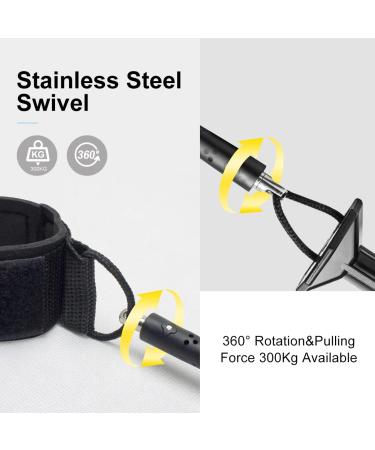 WOOWAVE Bodyboard Leash - Premium Coiled Surf Leash for Bodyboarding in Yellow - Buy Online on GoSupps.com
