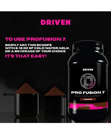 Driven Nutrition ProFusion7 Meal Replacement Protein 24g Protein 7-Stage Blend 5g Fiber + MCT Oil Smooth High-Protein Shake Mix for Anytime Nutrition (2.9lb Vanilla) Vanilla 46.4 Ounce (Pack of 1) - Buy Online on GoSupps.com