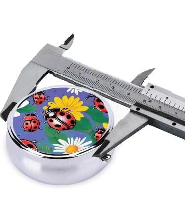 Colorful Ladybird Mini Round Pill Box | 3 Compartment Organizer for Travel & Home Use | Portable Medicine Case - Buy Online on GoSupps.com