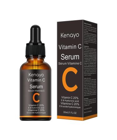 Kenayo Vitamin C Serum for Face with Hyaluronic Acid & Vitamin E Deep Hydration Facial Serum for Smooth Moisturized Skin Skincare for Women & Men (30 ml Pack of 1)