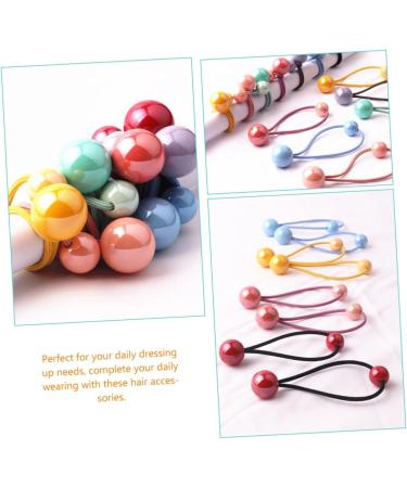 FRCOLOR Rope Pairs headband color hair tie hair band Pom Pom hair ties for girls hair ties for thick hair ponytail holders girls hair rope Acrylic Korean version bracket Headband - Buy Online on GoSupps.com