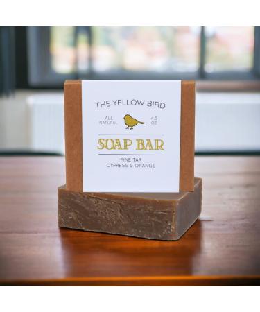 The Yellow Bird Pine Tar Bar Soap 4.5oz Natural & Handmade (1 Pack) - Buy Online on GoSupps.com