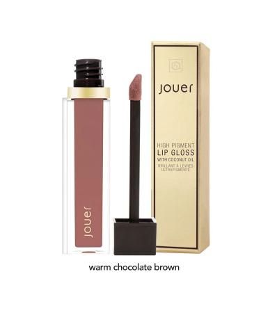 Jouer High Pigment Lip Gloss - Warm Chocolate Brown/Fifth Ave - Full Coverage Color - Paraben and Gluten Free - Cruelty Free and Vegan Friendly - Buy Online on GoSupps.com
