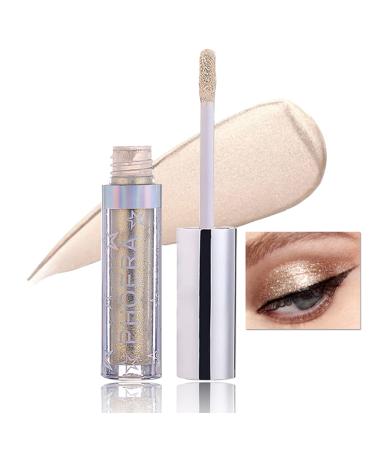 Liquid Glitter Eyeshadow Long Lasting Waterproof Glitter Liquid Eyeshadow Metallic Pigments Shining Eye Shadow Glitter Eyeliner Makeup(A01) Set 1