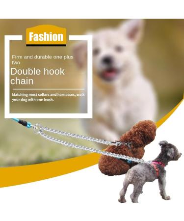 Double Dog Leash | DWE 2-Way Coupling | Tangle-Free for Small Medium & Large Dogs | Ideal for Twins - XS-2.5mm x 40cm - Buy Online on GoSupps.com