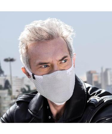 Naroo F5S 2-in-1 Reversible Dust Filtering Face Mask - Breathable White Sports Mask for Running Hiking & Cycling - Buy Online on GoSupps.com
