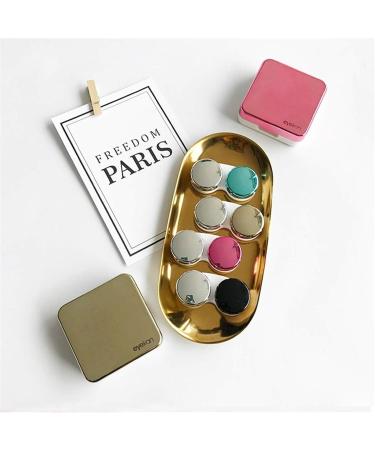 Lentil & Contact Lens Storage Container - Mini Box with Mirror - Colored Options (Gold & Rose Gold) - Ideal for Women - Buy Online on GoSupps.com