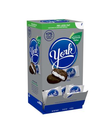 YORK Dark Chocolate Peppermint Patties Halloween Candy Gluten Free 84 oz Bulk Box (175 Pieces)