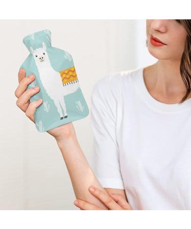 Alpaca Rubber Hot Water Bottle with Lid for Pain Relief | Cramps & Foot Warmer - Hot & Cold Therapy - Buy Online on GoSupps.com