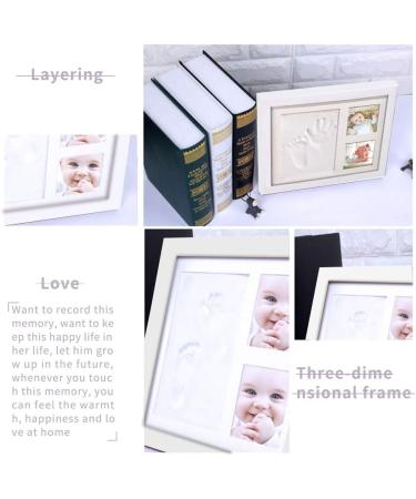 Baby Handprint & Footprint Frame - Amayga Wooden Plaster Print Set | Perfect Newborn Memory Gifts - Buy Online on GoSupps.com
