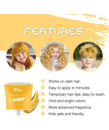 Blonde Temporary Hair Dye for Dark Hair - Kids Hair Chalks Gift - Wash Out Hair Colour for Crazy Hair Day - 60g Pack - Birthday & Christmas Gift - Buy Online on GoSupps.com