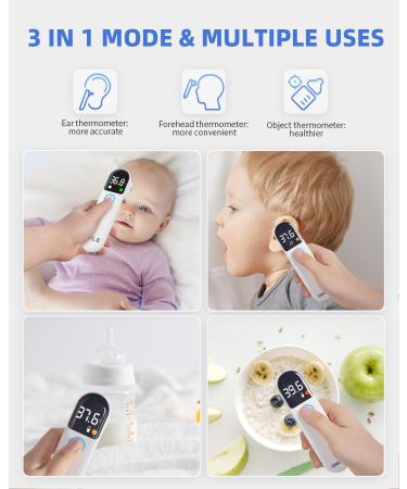 Digital Infrared Thermometer for Ear-Forehead | AILE | Accurate Fast Readings | Fever Alarm | Non-Contact Measurement | Baby & Adult - Buy Online on GoSupps.com