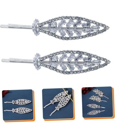 Ipetboom 4 Pairs Rhinestone Hair Clip Hair Barrettes for Women Rhinestone Hair Barrette Silver Hair Clips Silver Headpiece Bridal Hair Accessories Bobby Pin Zinc Alloy Bang Clip Girl Wild - Buy Online on GoSupps.com